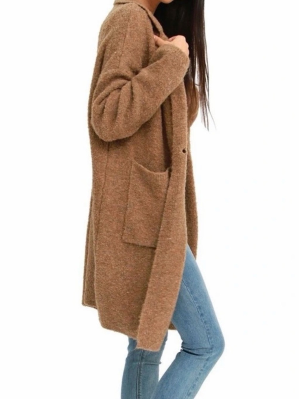 Pink Martini Oversized Sweater Cardigan - Brown